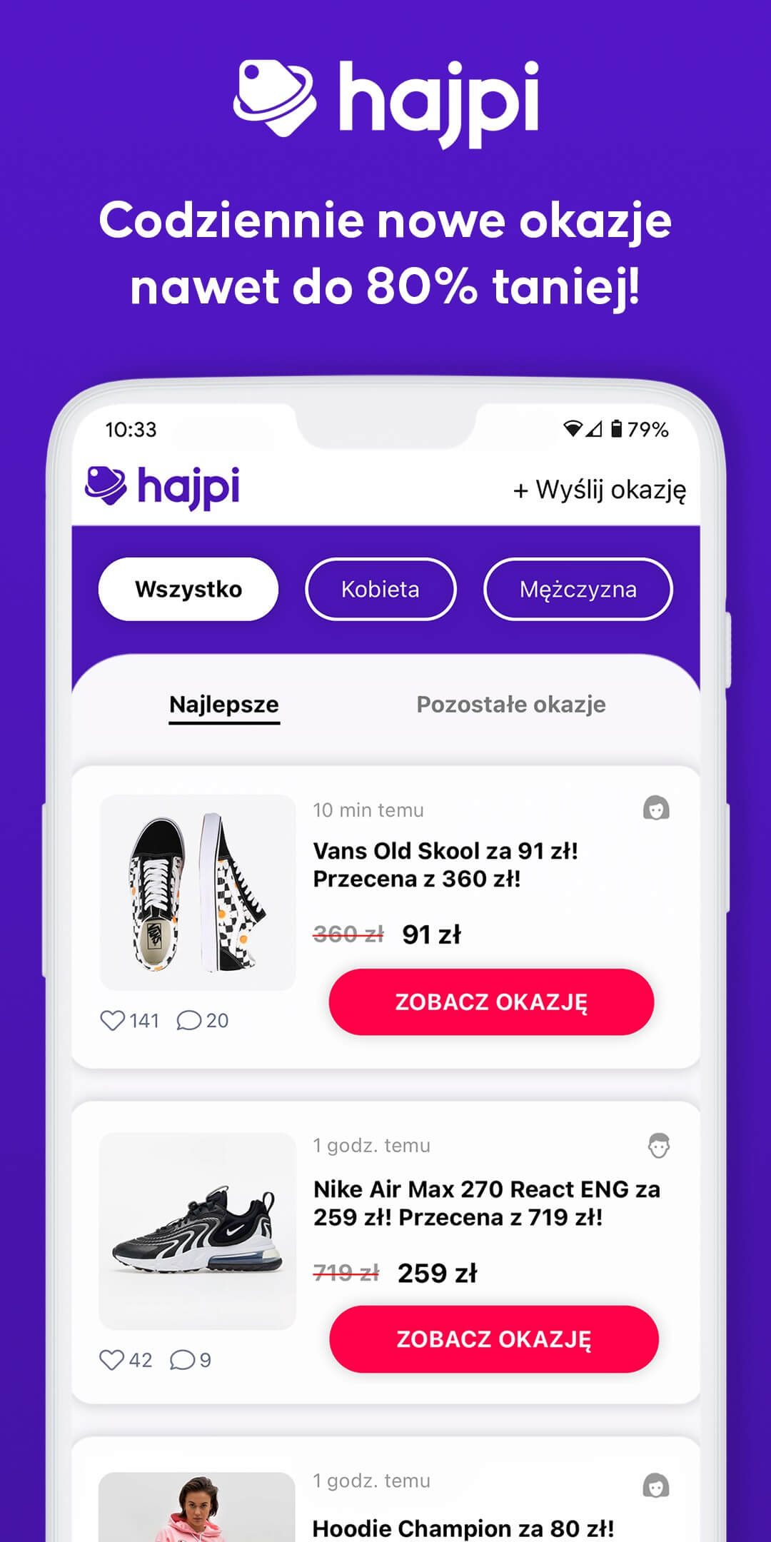 Hajpi mobile app